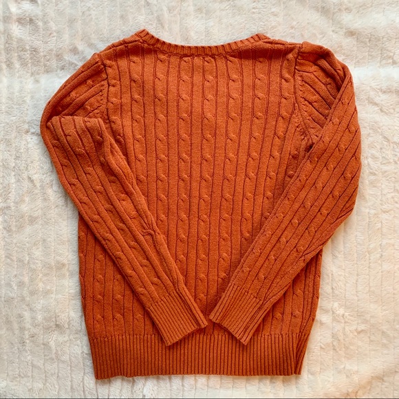 St. John's Bay Orange Knitted Sweater for Women - Picture 2 of 4